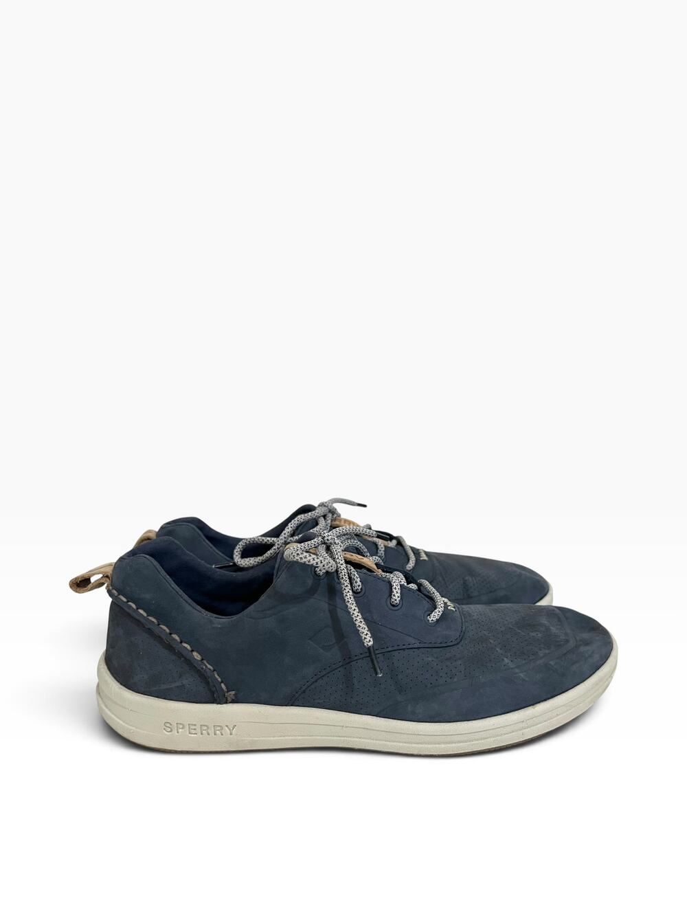 Sperry Gamefish Mens Sneakers CVO Leather Lace up Shoes Navy Blue 11.5M STS15048